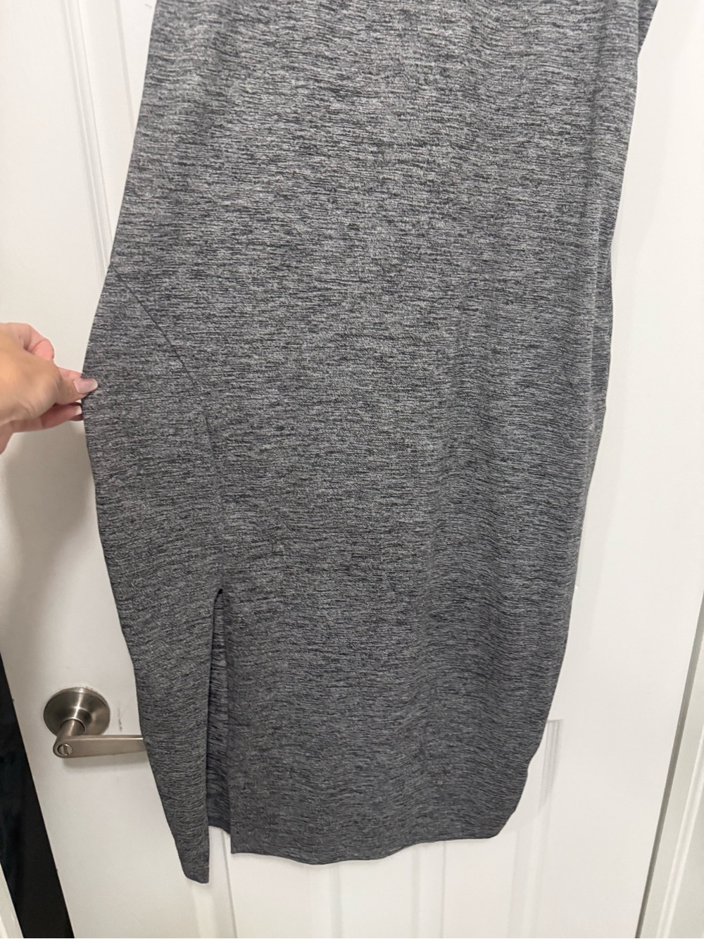 Calvin Klein sleeveless Grey Midi Bodycon Dress Sz M - Picture 5 of 5